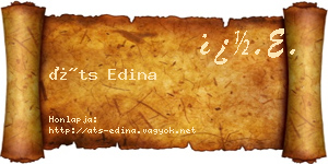 Áts Edina névjegykártya